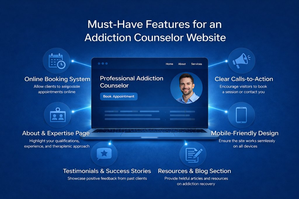 Must-Have Features for an Addiction Counselor Website
