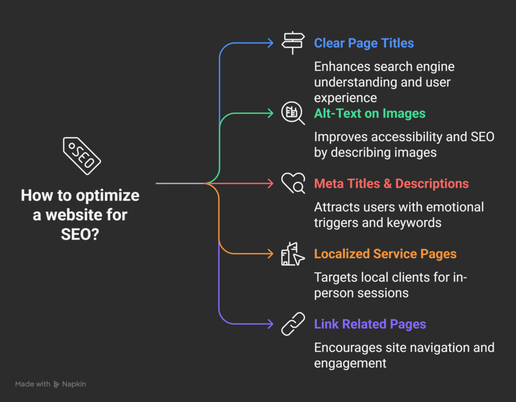 Therapist Website Development – Build a Trustworthy Online Practice 7 how to optimize a mental health website for SEO