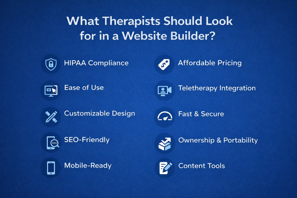best website builder for therapists