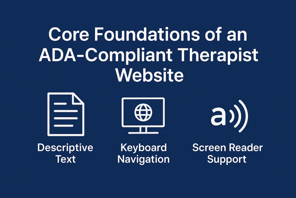 Core Foundations of an ADA-Compliant Therapist Website