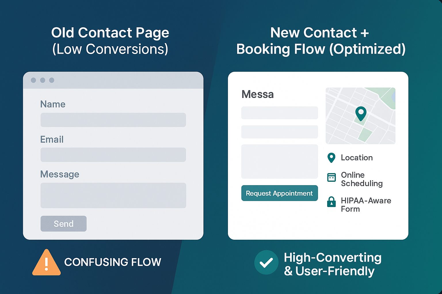 How Should I Redesign My Therapy Website? 6 Redesign therapy website Contact & Booking Flow