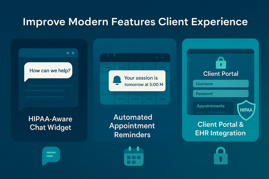 How Should I Redesign My Therapy Website? 10 Include Modern Features on therapists website