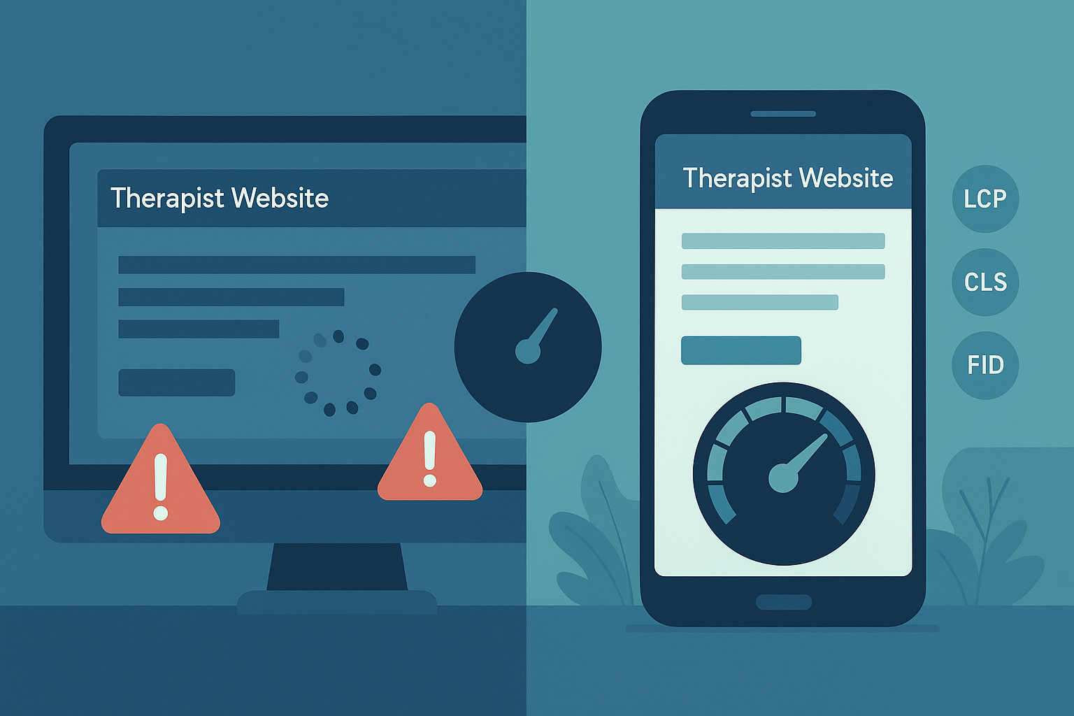 Poor Website Speed & Mobile Experience of therapist website