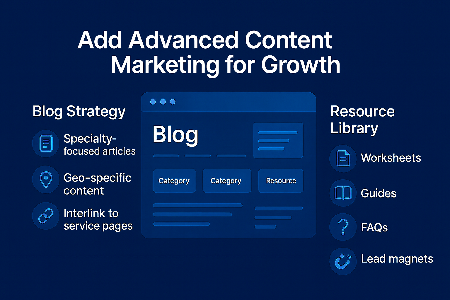 How Do I Redesign My Group Practice Website for Multiple Clinicians? 13 Add Advanced Content Marketing for Growth on group practice website