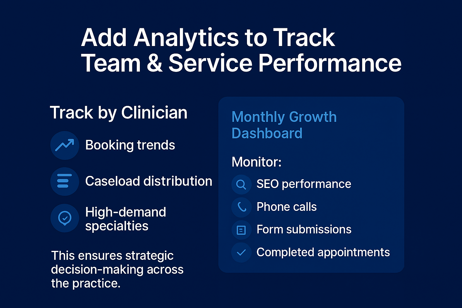 How Do I Redesign My Group Practice Website for Multiple Clinicians? 14 Add Analytics to group therapy website