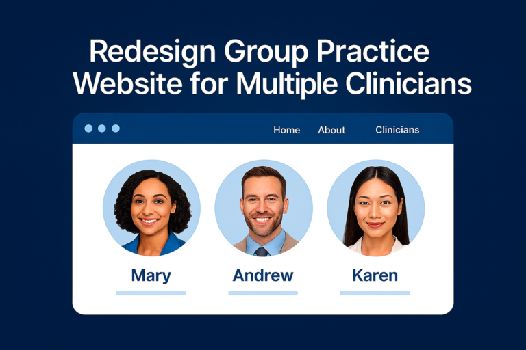 How Do I Redesign My Group Practice Website for Multiple Clinicians
