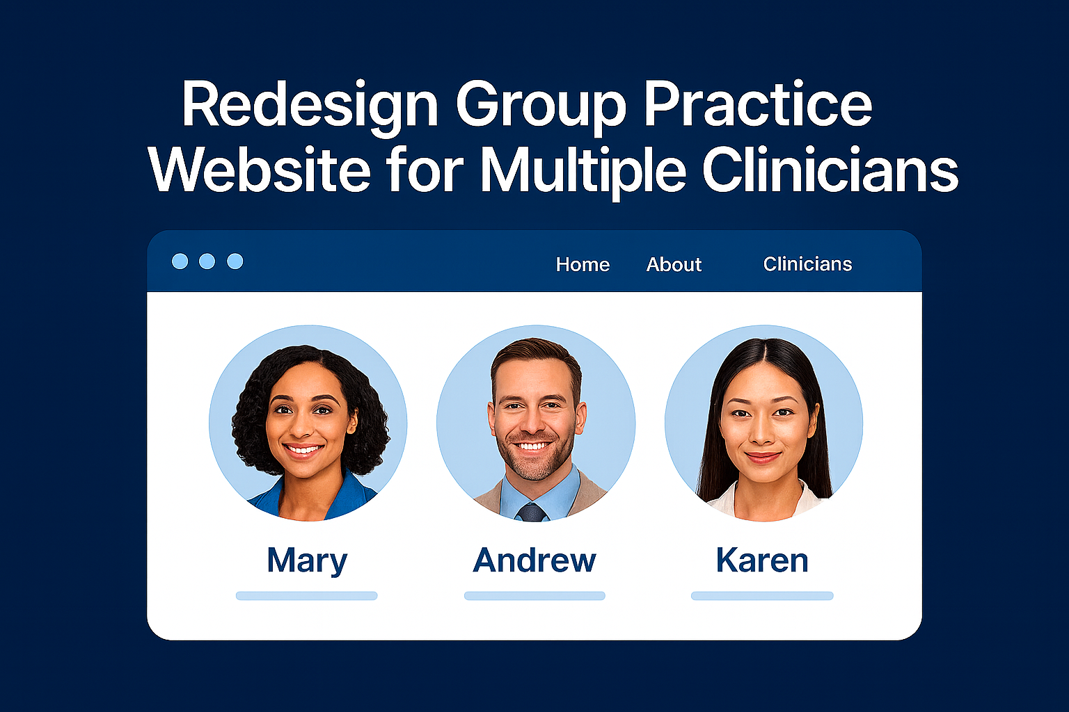 How Do I Redesign My Group Practice Website for Multiple Clinicians