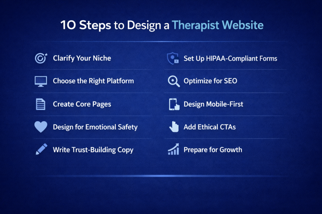 Steps to Design a Therapist Website