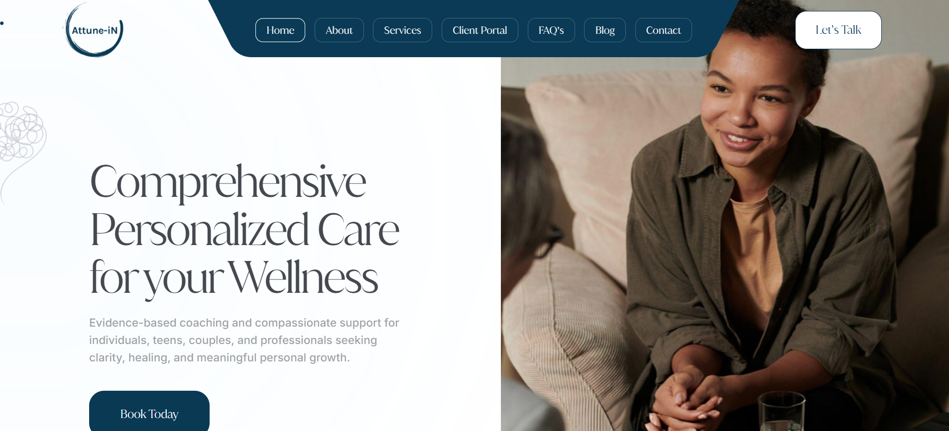 Therapist website example