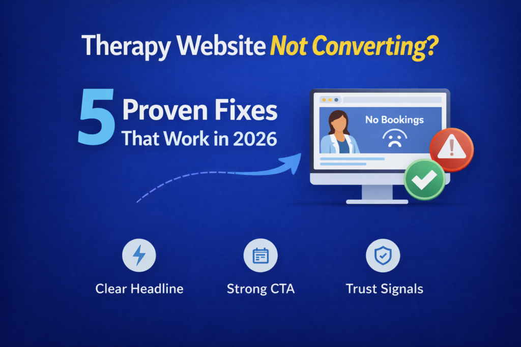 Therapy Website Not Converting? 5 Proven Fixes That Work in 2026