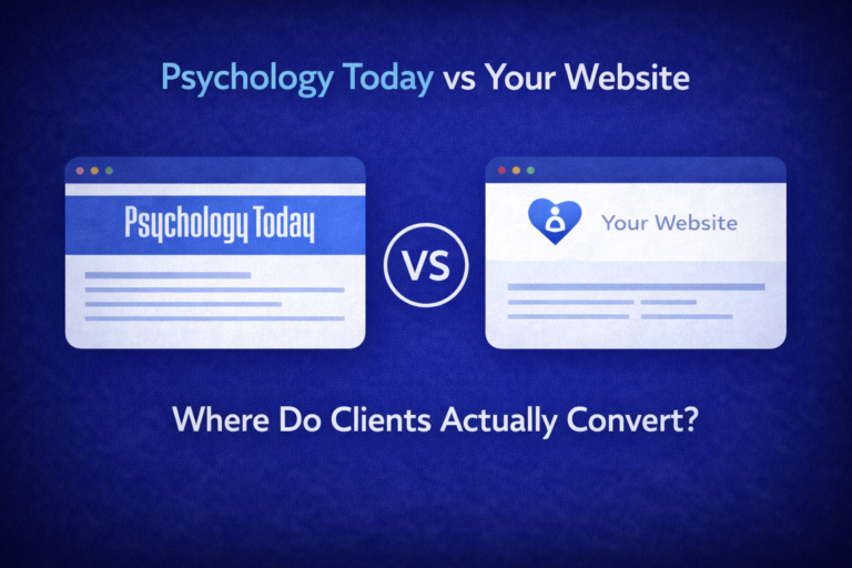 Psychology Today vs Your Website Where Do Clients Actually Convert