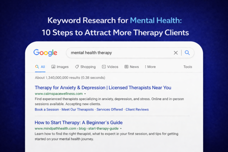 keyword research for mental health