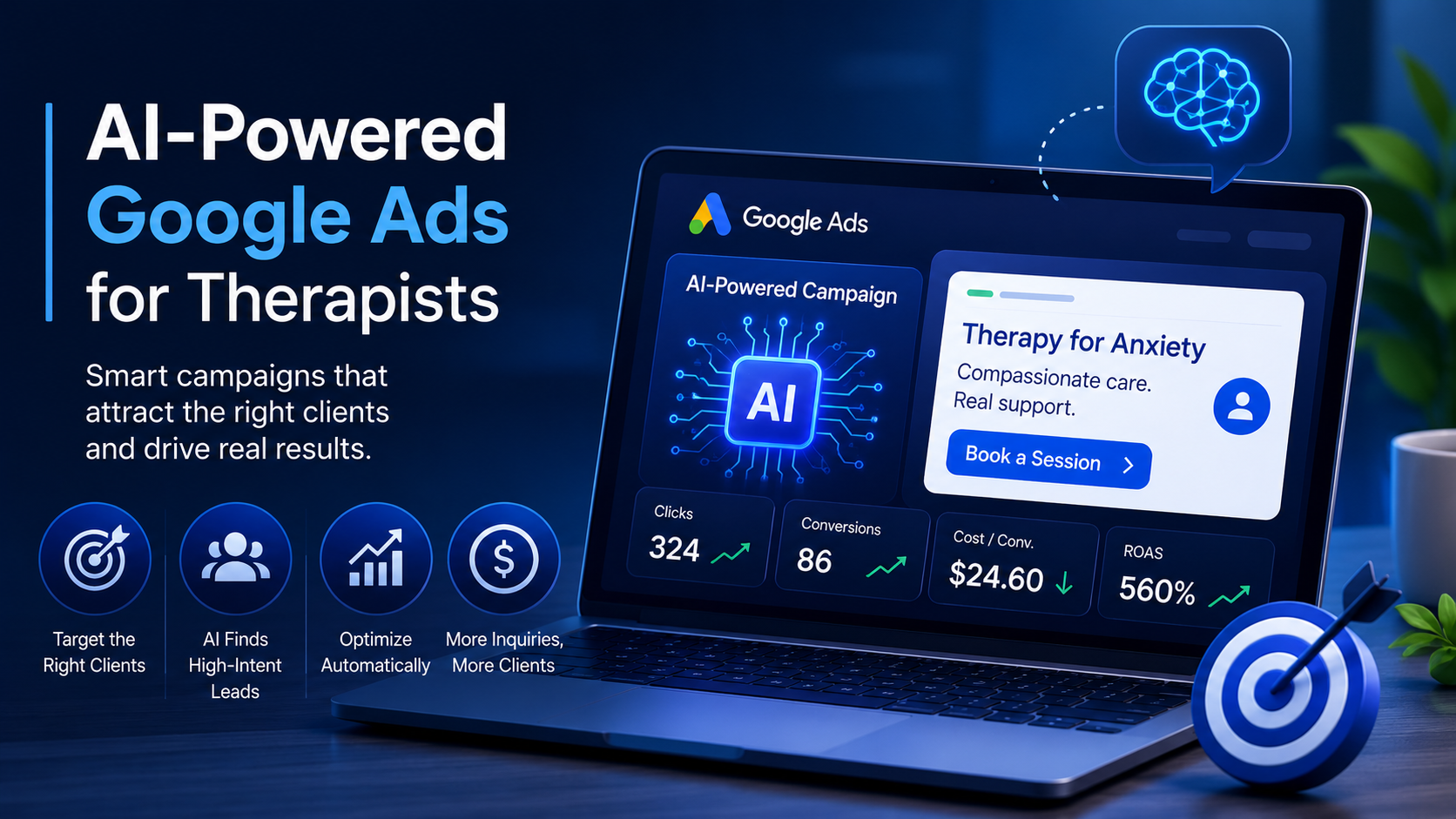 AI-powered Google Ads for therapists