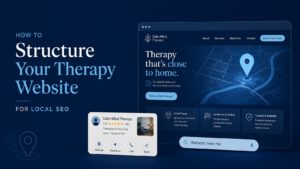 therapy website structure for local SEO