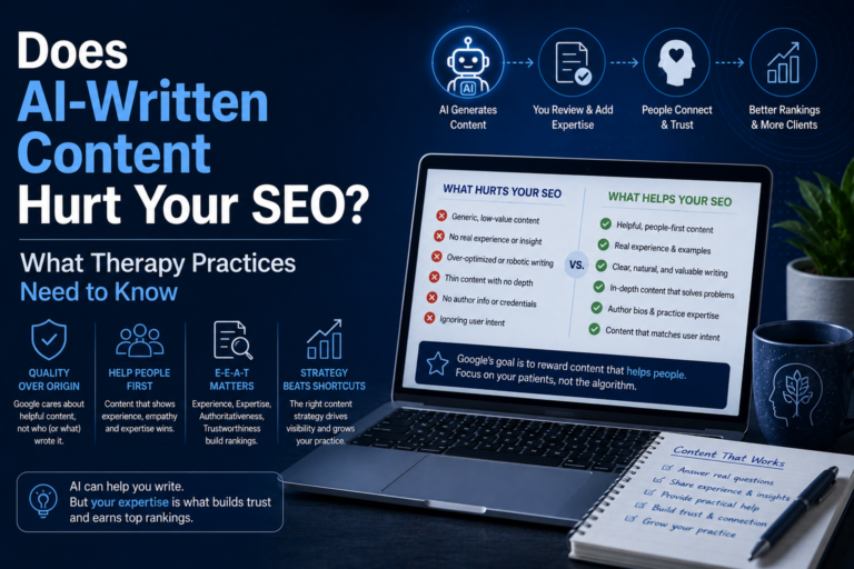 does ai content hurt therapy practice seo