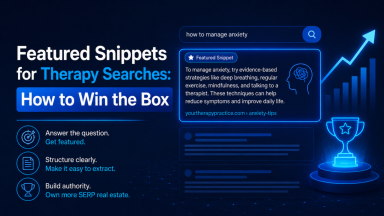 Featured Snippets for Therapy Searches
