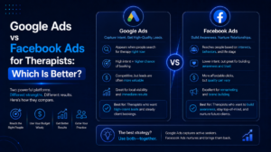 Google Ads vs Facebook Ads for Therapists