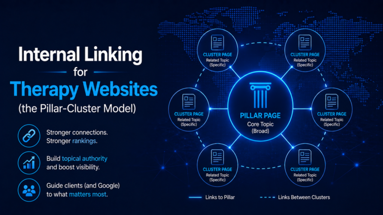 Internal Linking for Therapy Websites (the Pillar-Cluster Model)