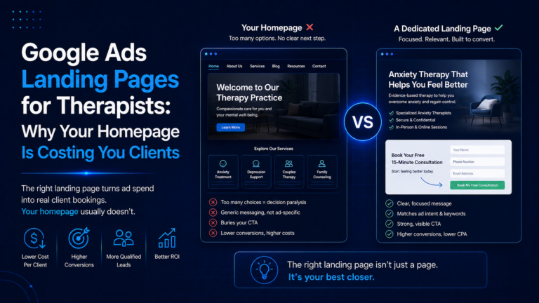 landing pages for therapists