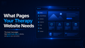 what pages your therapy website needs