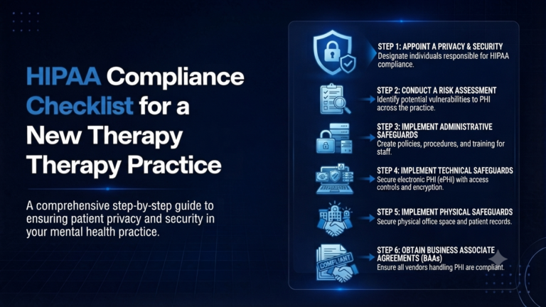 HIPAA Compliance Checklist for a New Therapy Practice